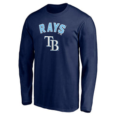 Tampa Bay Rays Personalized Winning Streak Name & Number Long Sleeve T-Shirt Navy