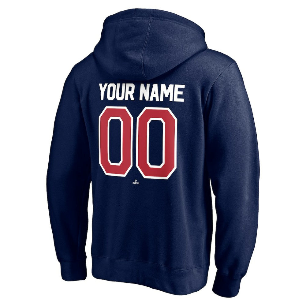 Atlanta Braves Personalized Winning Streak Name & Number Pullover Hoodie Navy