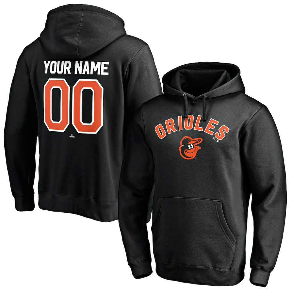 Baltimore Orioles Personalized Winning Streak Name & Number Pullover Hoodie Black