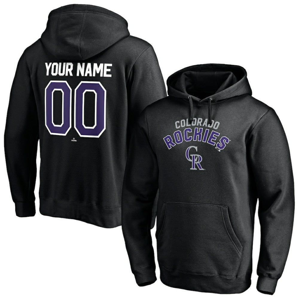 Colorado Rockies Personalized Winning Streak Name & Number Pullover Hoodie Black