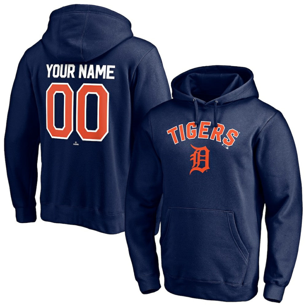 Detroit Tigers Personalized Winning Streak Name & Number Pullover Hoodie Navy