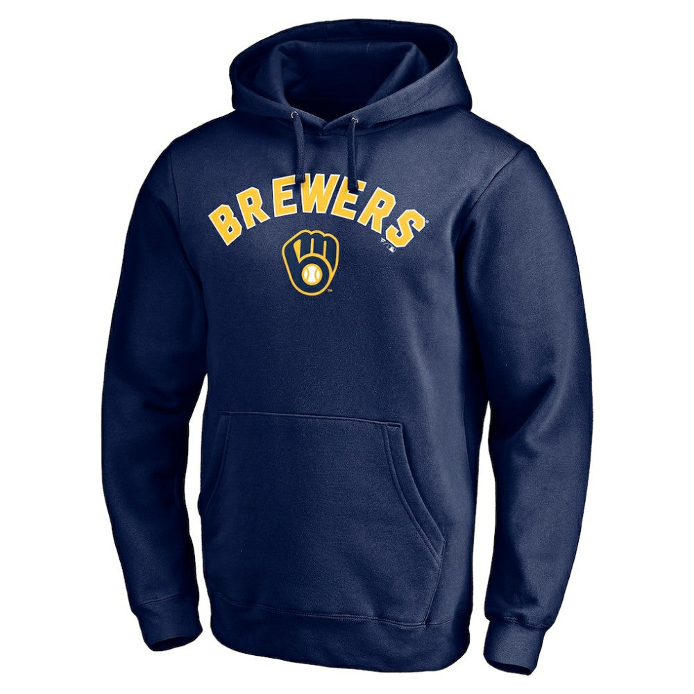 Milwaukee Brewers Personalized Winning Streak Name & Number Pullover Hoodie Navy