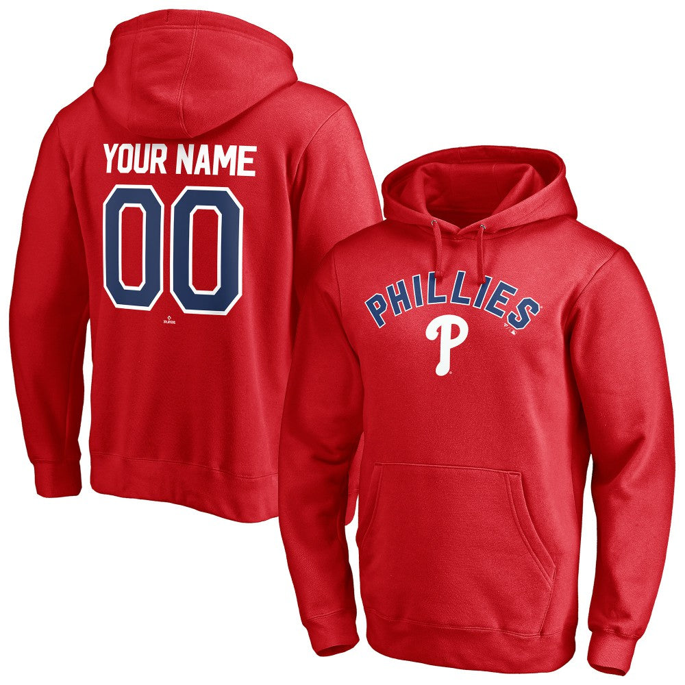 Philadelphia Phillies Personalized Winning Streak Name & Number Pullover Hoodie Red