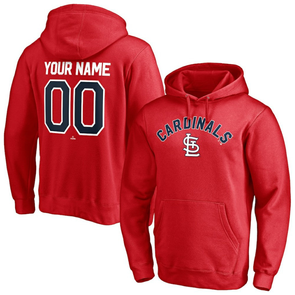 St. Louis Cardinals Personalized Winning Streak Name & Number Pullover Hoodie Red