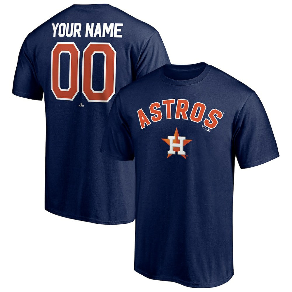 Houston Astros Personalized Team Winning Streak Name & Number T-Shirt Navy