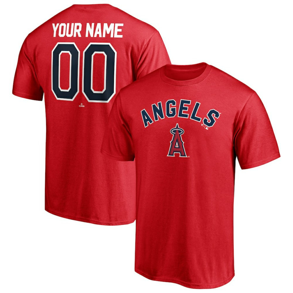 Los Angeles Angels Personalized Team Winning Streak Name & Number T-Shirt Red