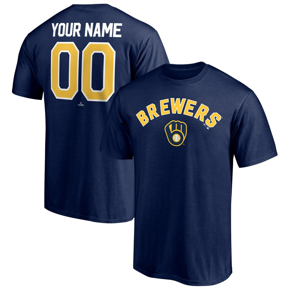 Milwaukee Brewers Personalized Team Winning Streak Name & Number T-Shirt Navy