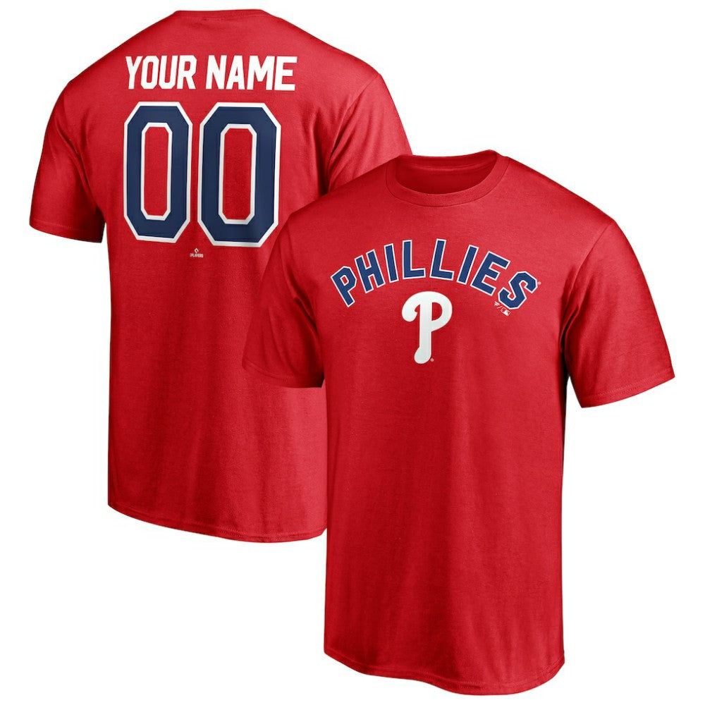 Philadelphia Phillies Personalized Team Winning Streak Name & Number T-Shirt Red