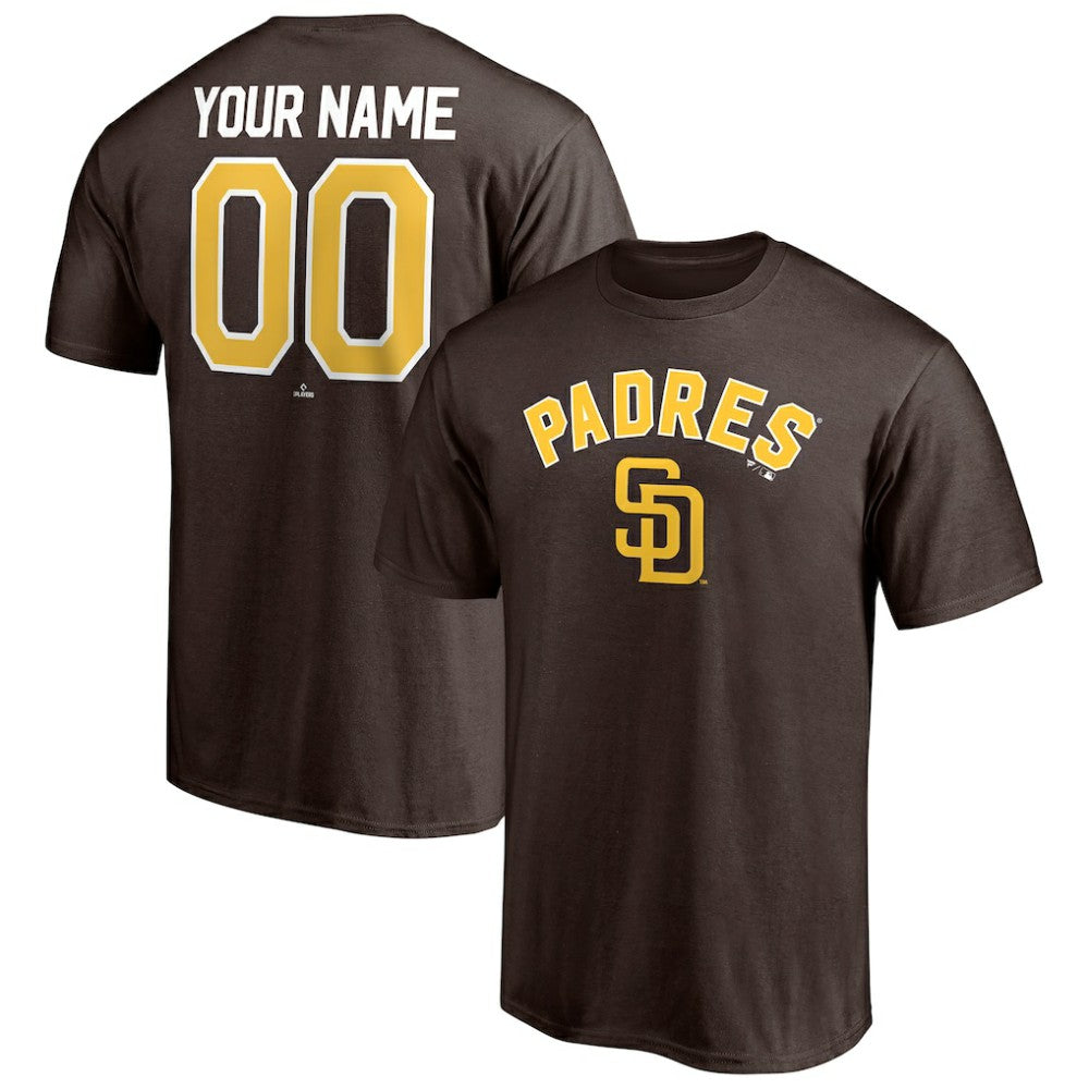 San Diego Padres Personalized Team Winning Streak Name & Number T-Shirt Brown