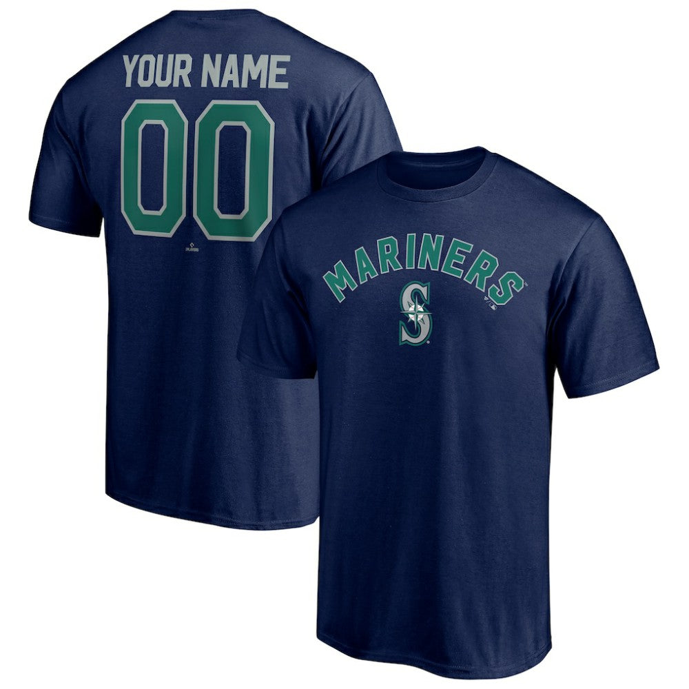 Seattle Mariners Personalized Team Winning Streak Name & Number T-Shirt Navy