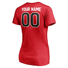 Cincinnati Reds Women's Personalized Winning Streak Name & Number V-Neck T-Shirt Red