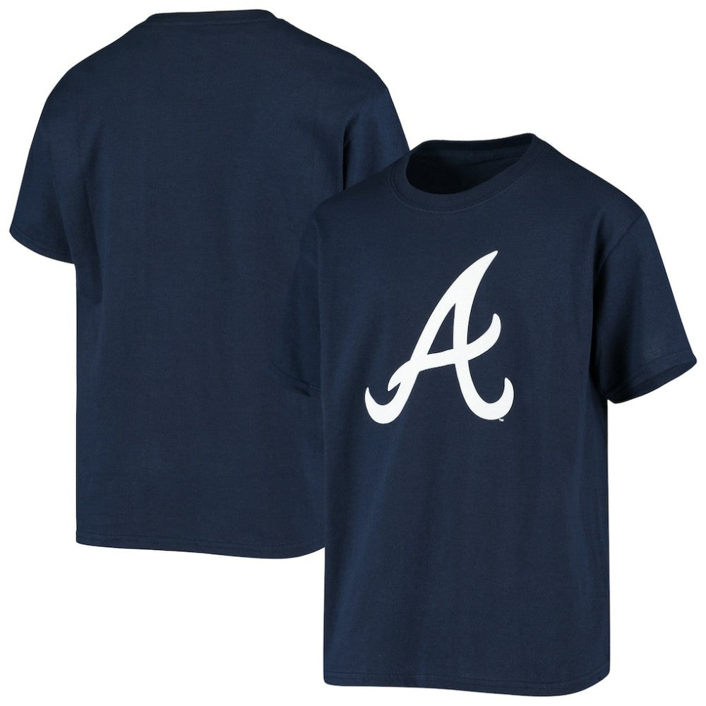 Atlanta Braves Stitches Youth Team Logo T-Shirt Navy