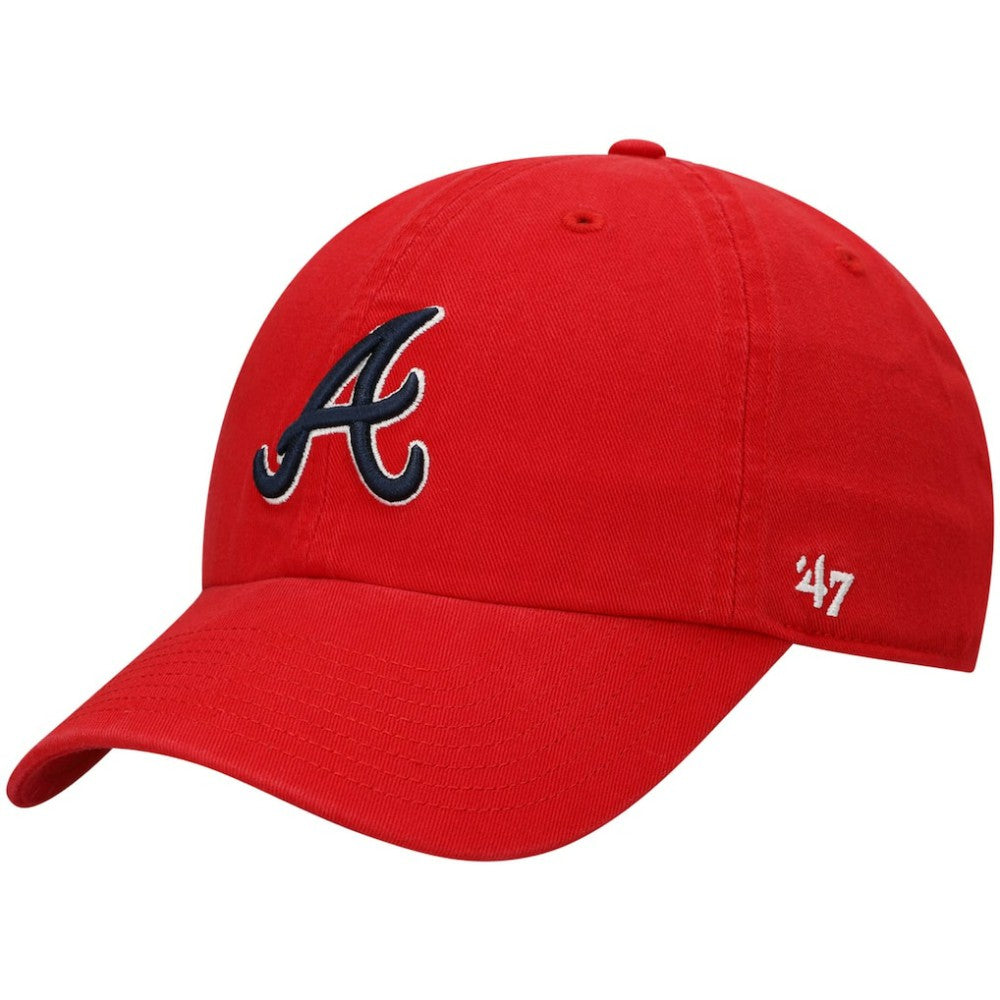 Atlanta Braves Clean Up Adjustable Hat Red | 47 brand