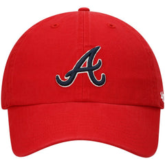 Atlanta Braves Clean Up Adjustable Hat Red | 47 brand