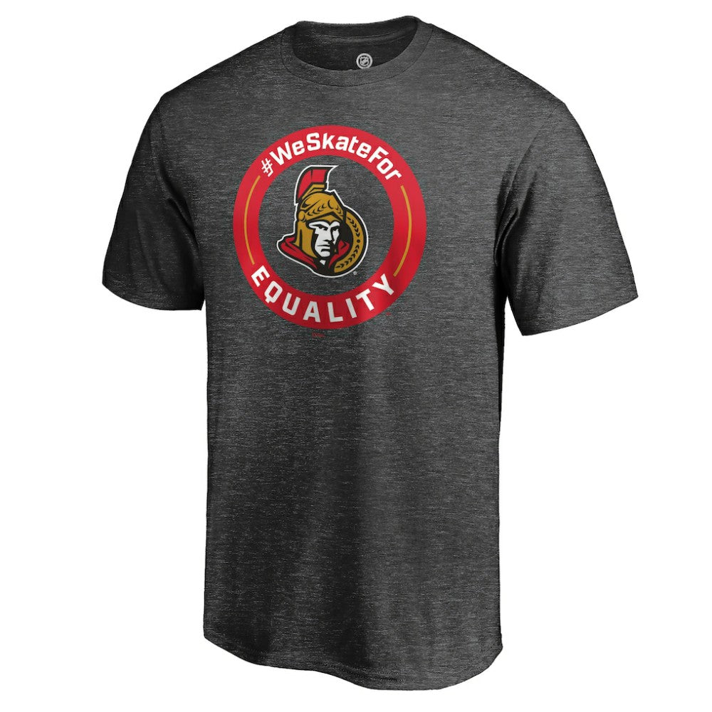 Ottawa Senators #WeSkateFor T-Shirt Heather Gray