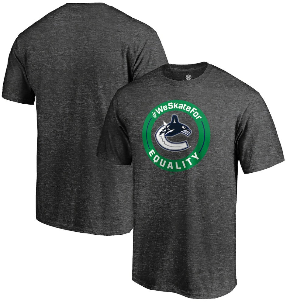 Vancouver Canucks #WeSkateFor T-Shirt Heather Gray
