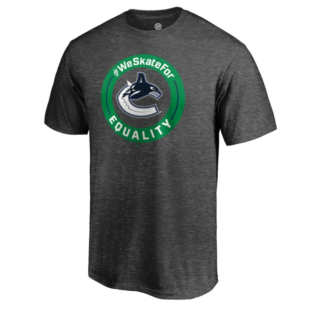 Vancouver Canucks #WeSkateFor T-Shirt Heather Gray