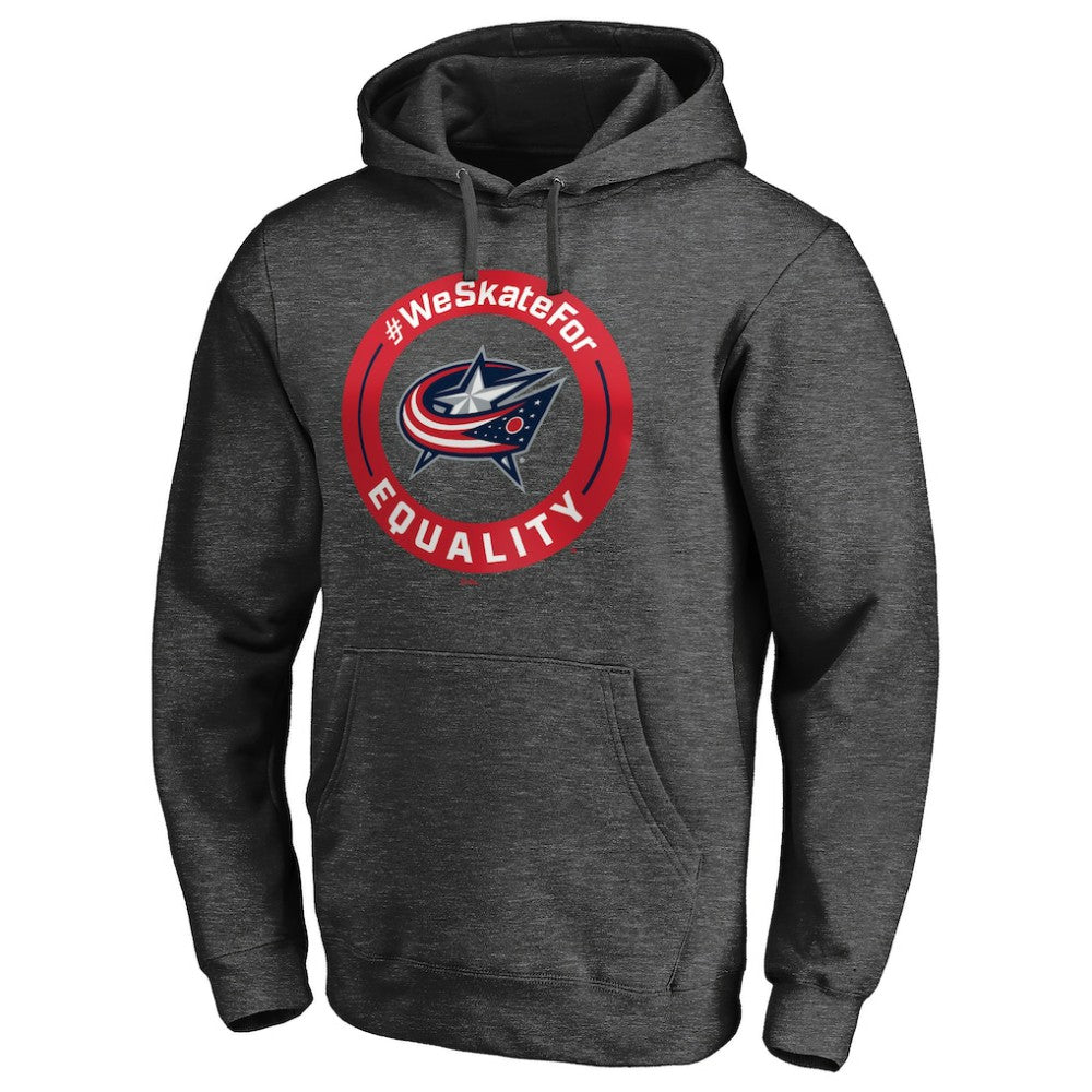 Columbus Blue Jackets #WeSkateFor Pullover Hoodie Heather Gray