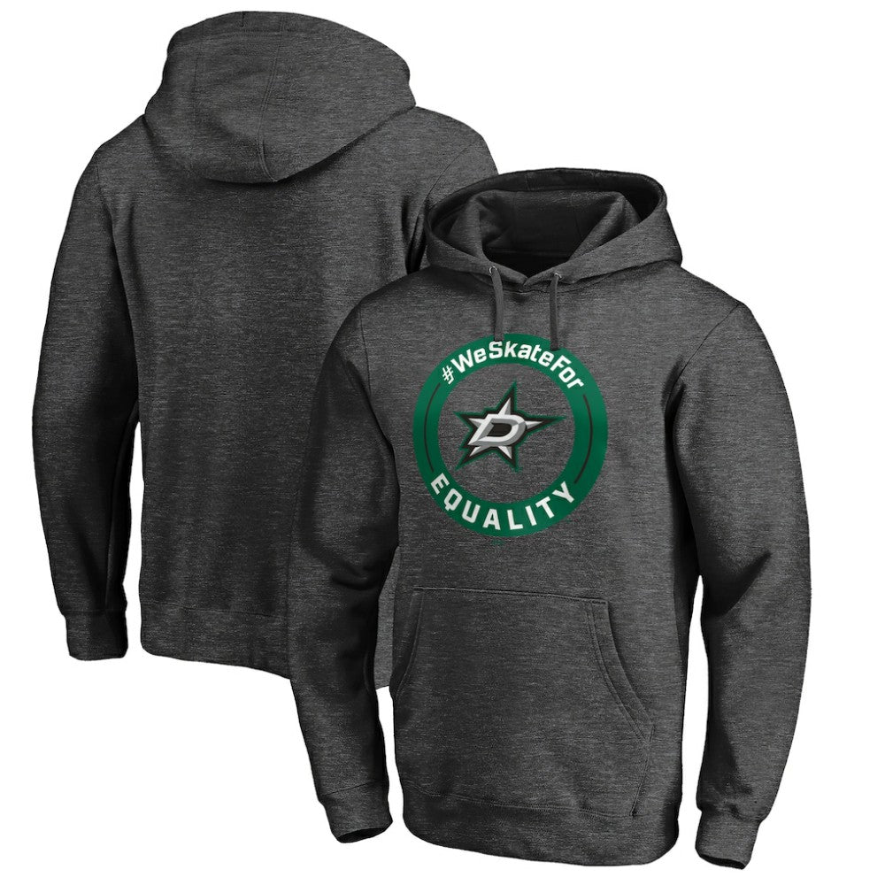 Dallas Stars #WeSkateFor Pullover Hoodie Heather Gray