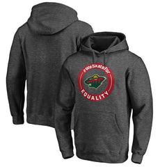 Minnesota Wild #WeSkateFor Pullover Hoodie Heather Gray