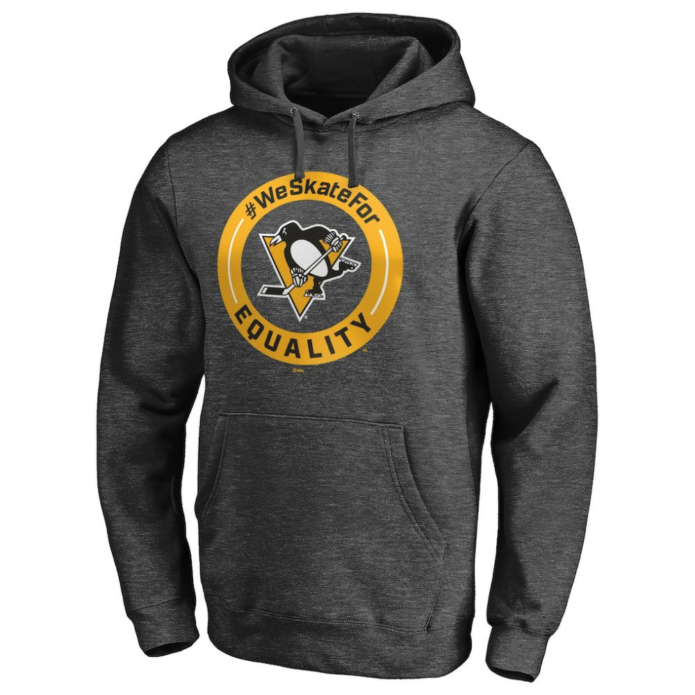 Pittsburgh Penguins #WeSkateFor Pullover Hoodie Heather Gray