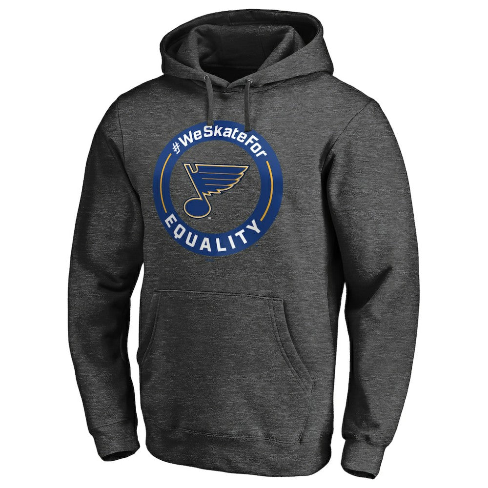 St. Louis Blues #WeSkateFor Pullover Hoodie Heather Gray