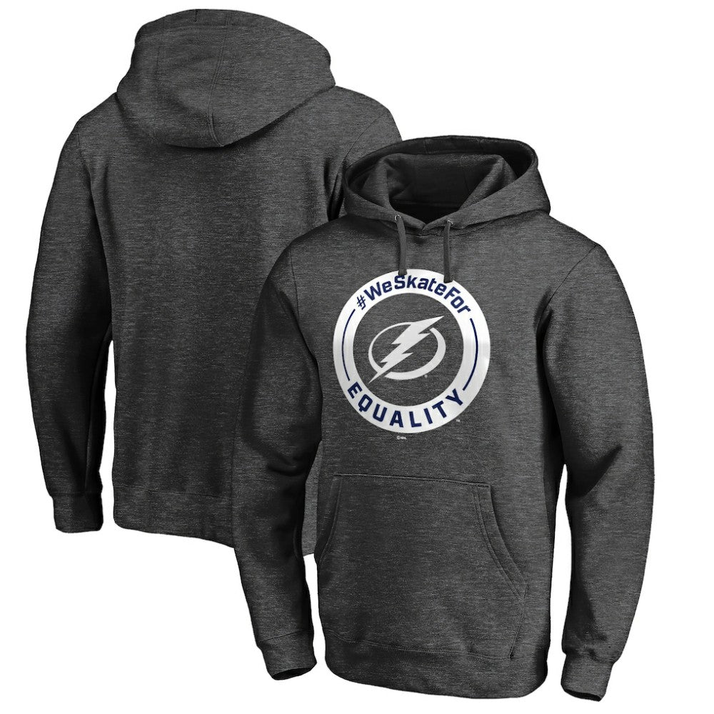 Tampa Bay Lightning #WeSkateFor Pullover Hoodie Heather Gray