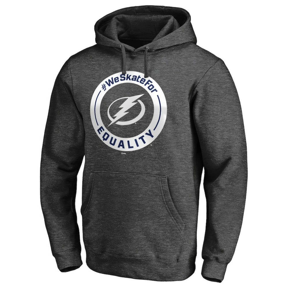 Tampa Bay Lightning #WeSkateFor Pullover Hoodie Heather Gray