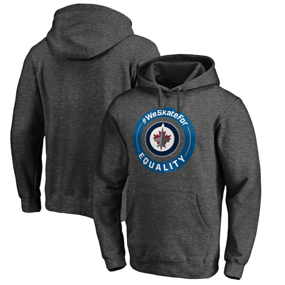 Winnipeg Jets #WeSkateFor Pullover Hoodie Heather Gray