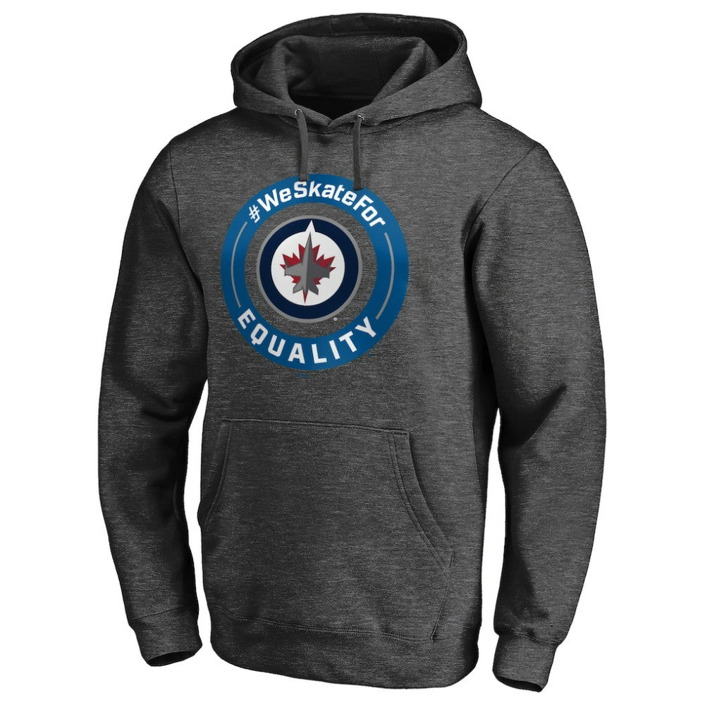 Winnipeg Jets #WeSkateFor Pullover Hoodie Heather Gray