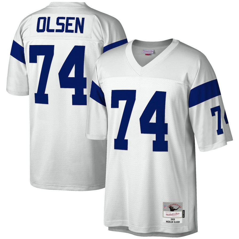 Merlin Olsen Los Angeles Rams Legacy Replica Jersey - White cheap