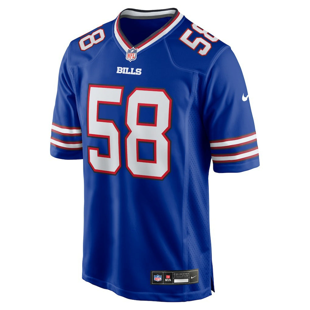 Matt Milano Buffalo Bills Game Player Jersey - Royal