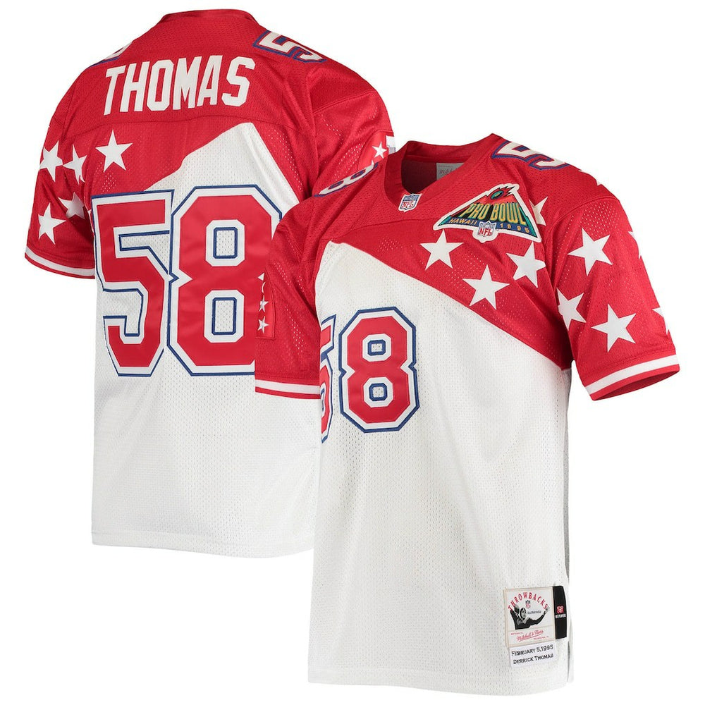 Derrick Thomas AFC 1995 Pro Bowl Authentic Jersey - White/Red on sale