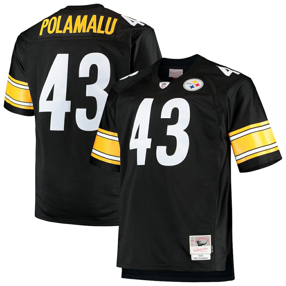 Troy Polamalu Pittsburgh Steelers Big & Tall 2005 Retired Player Replica Jersey - Black on sale