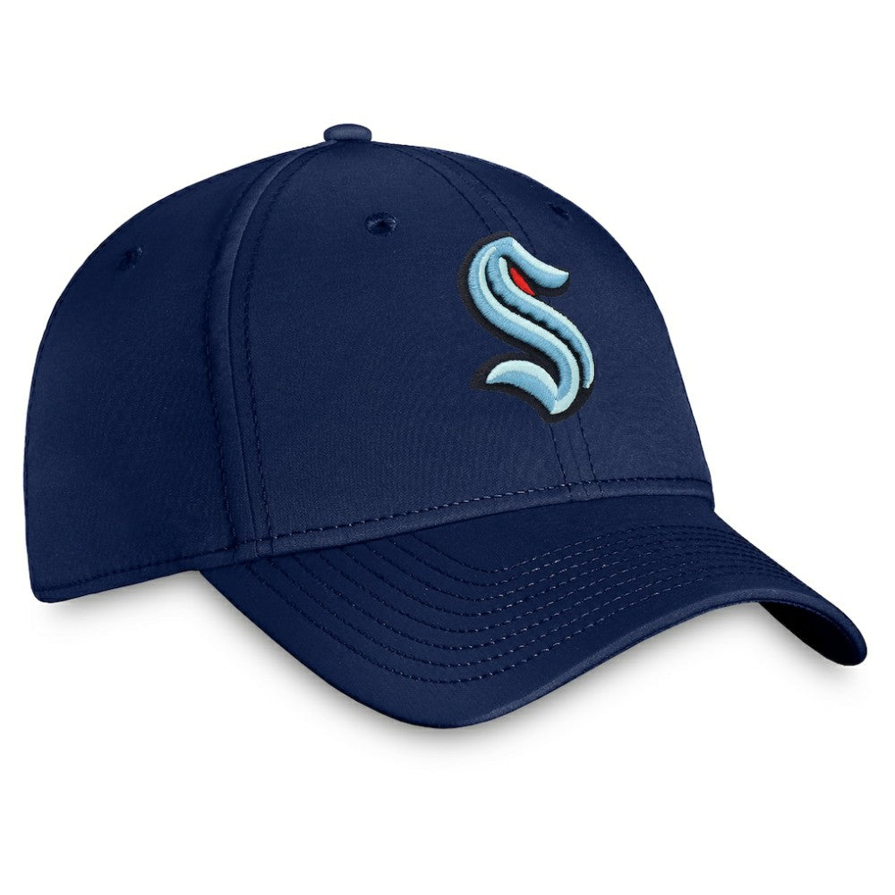 Seattle Kraken Fanatics Core Primary Logo Flex Hat Navy