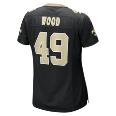Zach Wood New Orleans Saints Women's Game Jersey - Black