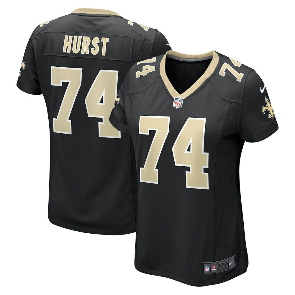James Hurst New Orleans Saints Women's Game Jersey - Black