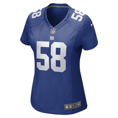 Casey Kreiter New York Giants Women's Game Jersey - Royal