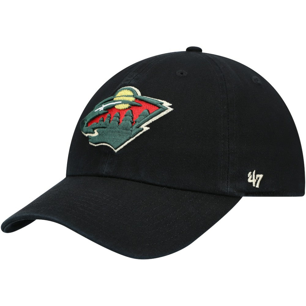 Minnesota Wild '47 Team Clean Up Adjustable Hat Black