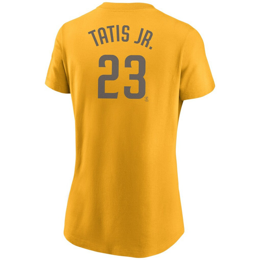 Fernando Tatís Jr. San Diego Padres Women's Name & Number T-Shirt Gold | Nike