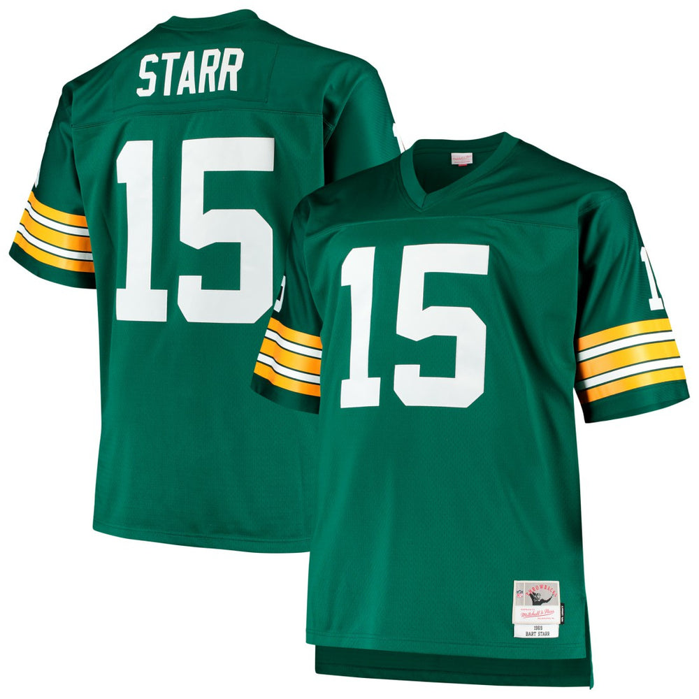 Bart Starr Green Bay Packers Big & Tall 1968 Retired Player Replica Jersey - Green for sale