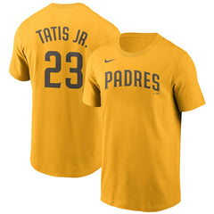 Fernando Tatis Jr. San Diego Padres Name & Number T-Shirt Gold | Nike