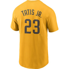 Fernando Tatis Jr. San Diego Padres Name & Number T-Shirt Gold | Nike