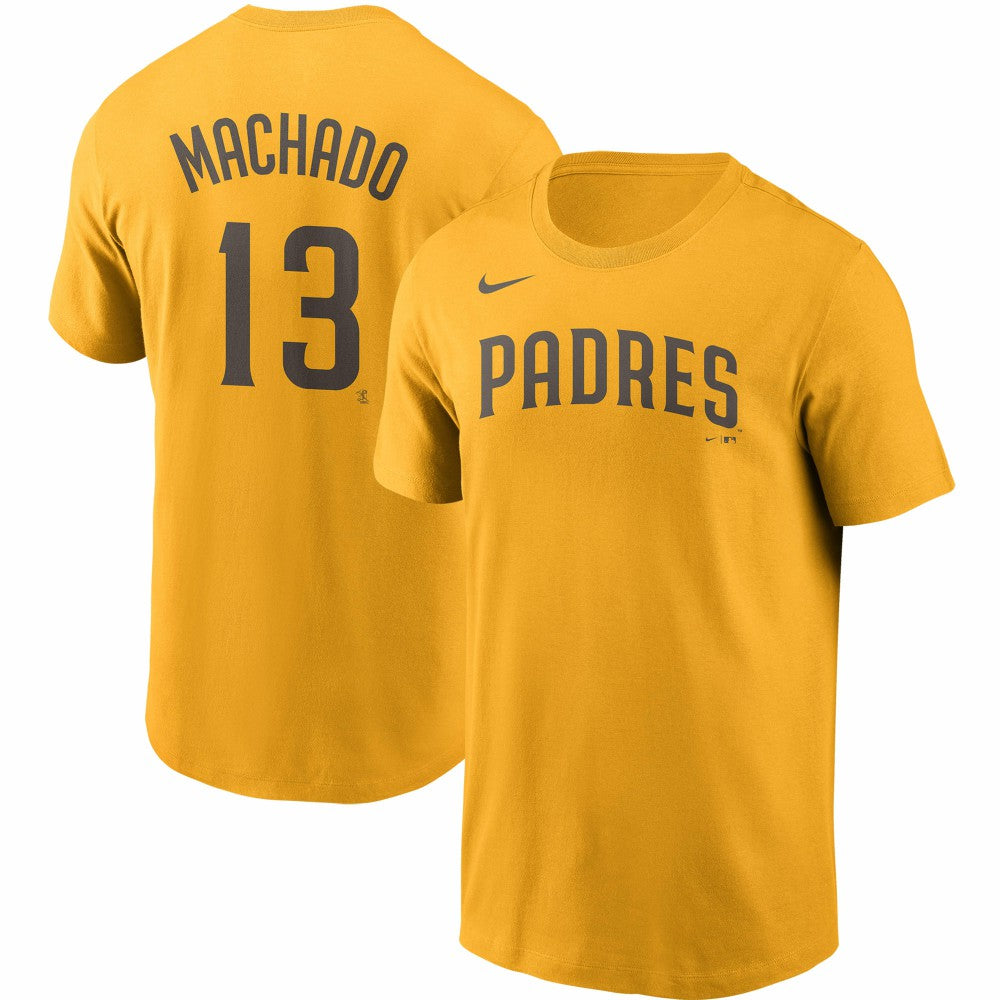 Manny Machado San Diego Padres Name & Number T-Shirt Gold | Nike