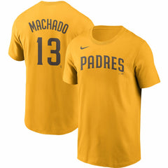Manny Machado San Diego Padres Name & Number T-Shirt Gold | Nike