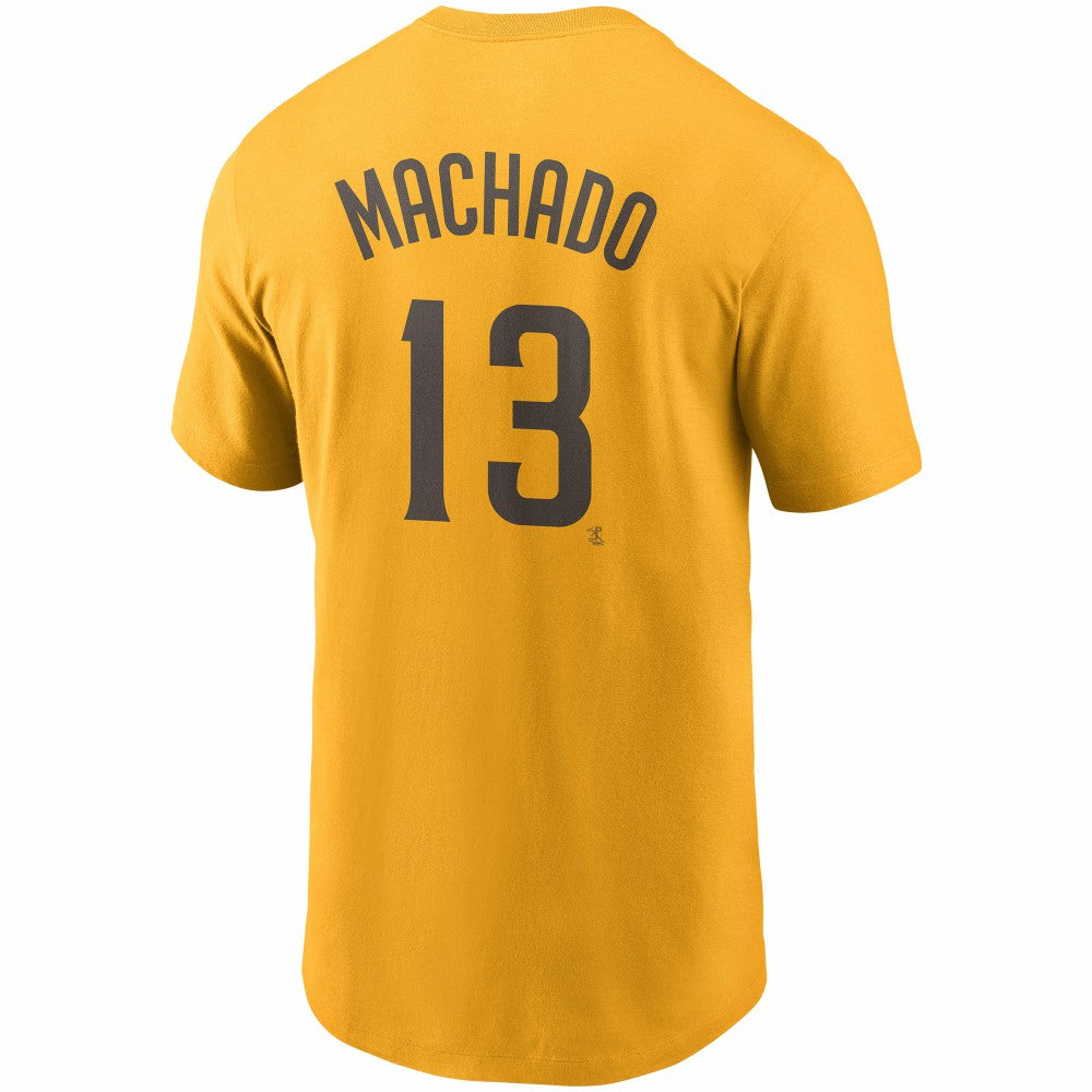Manny Machado San Diego Padres Name & Number T-Shirt Gold | Nike