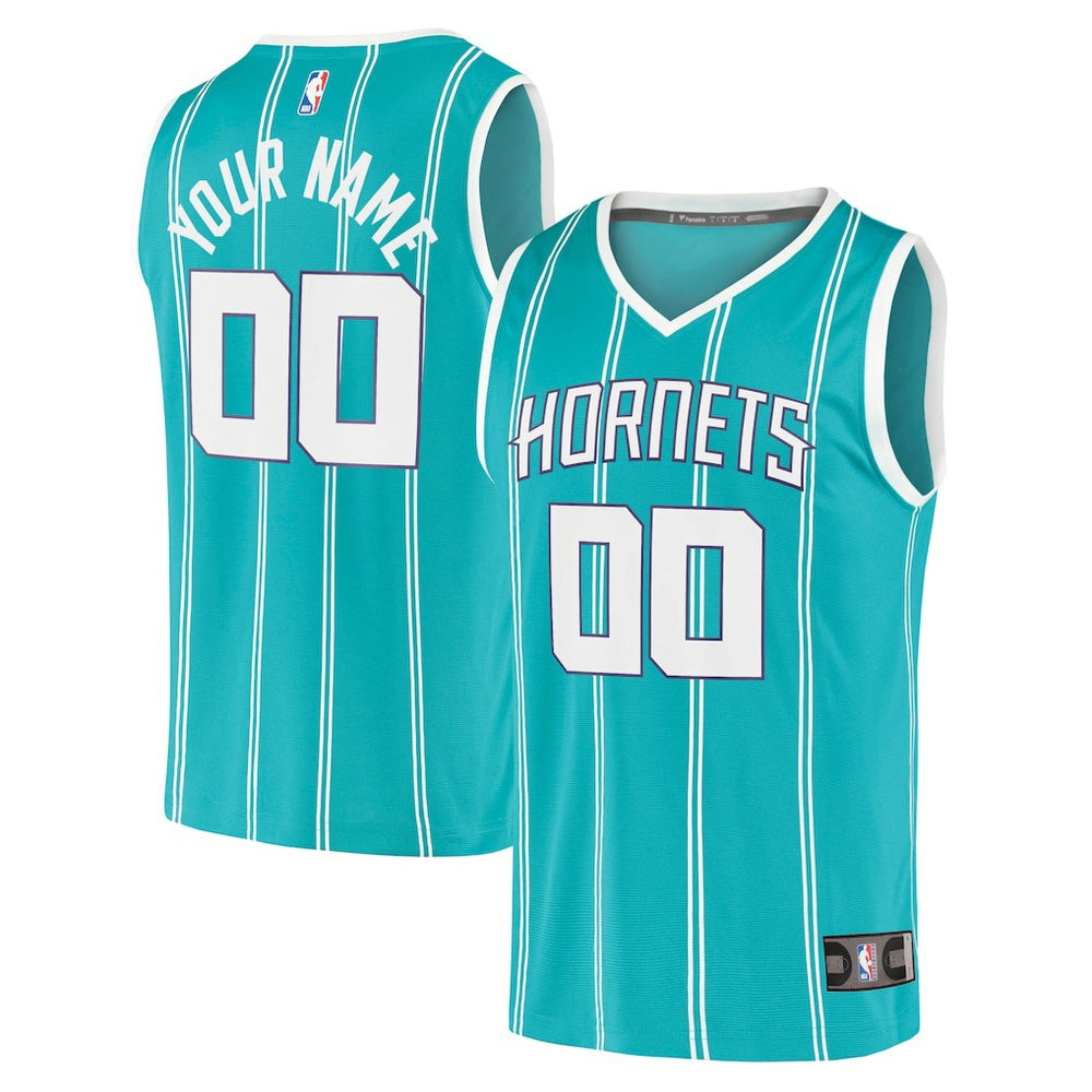 Charlotte Hornets Fast Break Replica Custom Jersey - Icon Edition - Teal