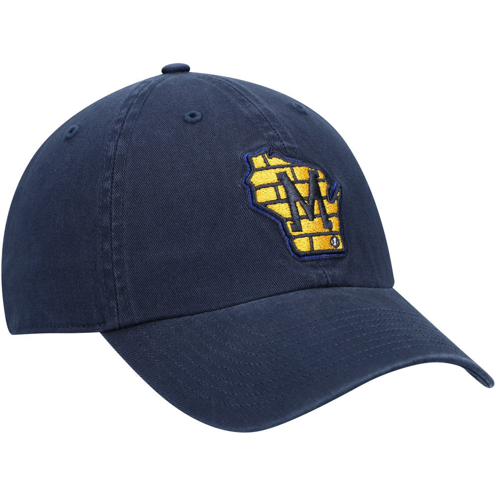 Milwaukee Brewers Clean Up Adjustable Hat Navy | 47 brand
