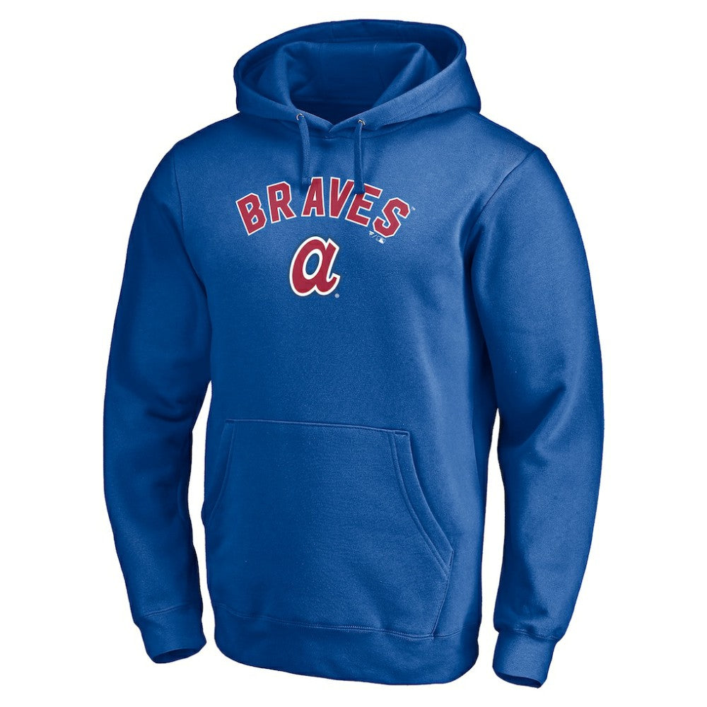 Atlanta Braves Cooperstown Winning Streak Personalized Name & Number Pullover Hoodie Royal