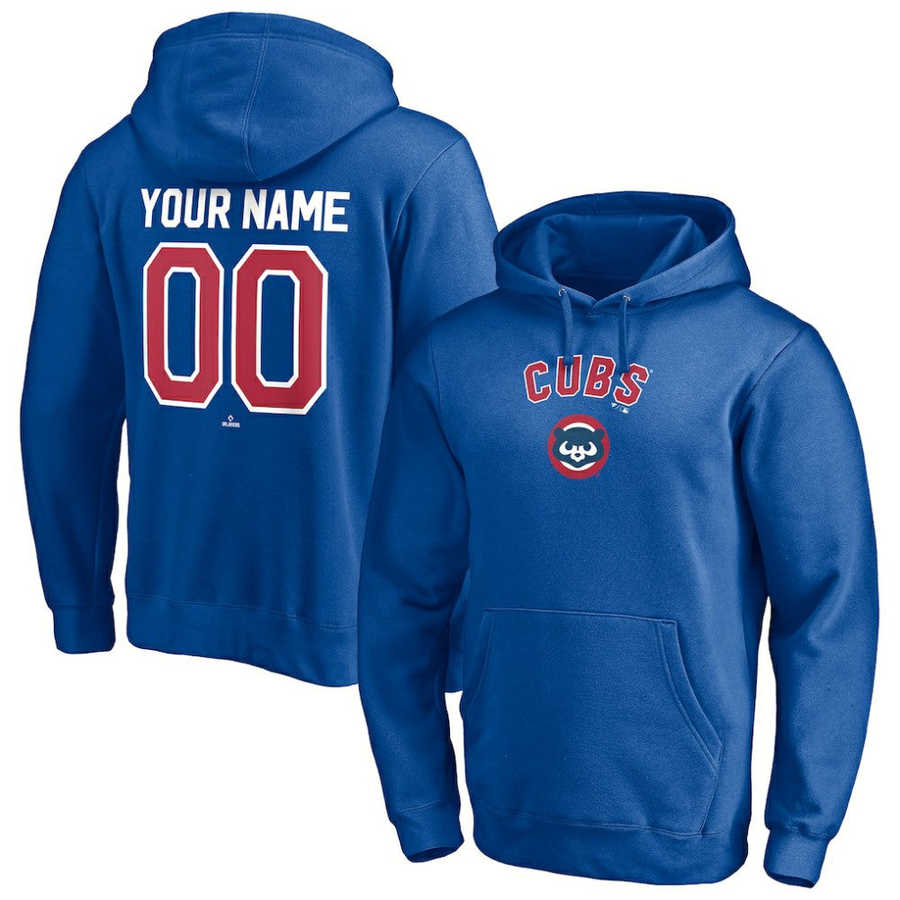 Chicago Cubs Cooperstown Winning Streak Personalized Name & Number Pullover Hoodie Royal